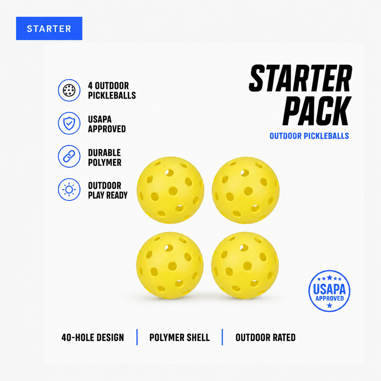 VEXA Starter Pack (4 Balls)